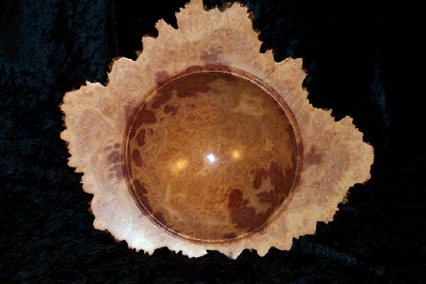 natural edge red mallee burl bowl